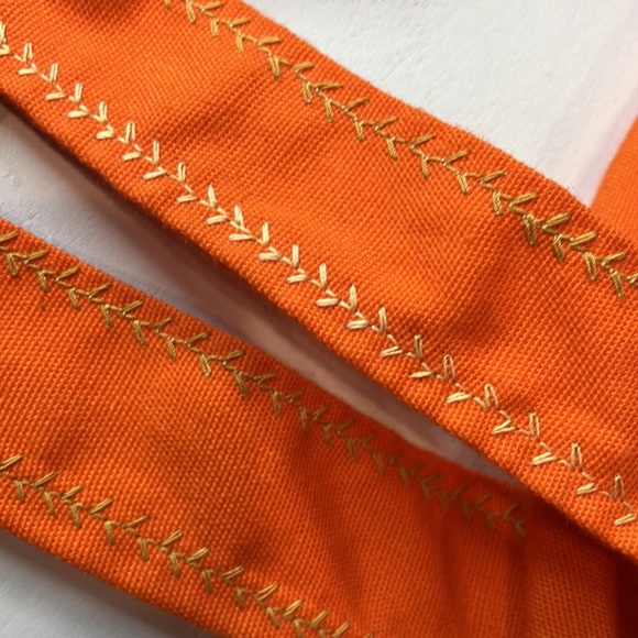 Boho Orange Floral Cinch Bag - Picture 11 of 12